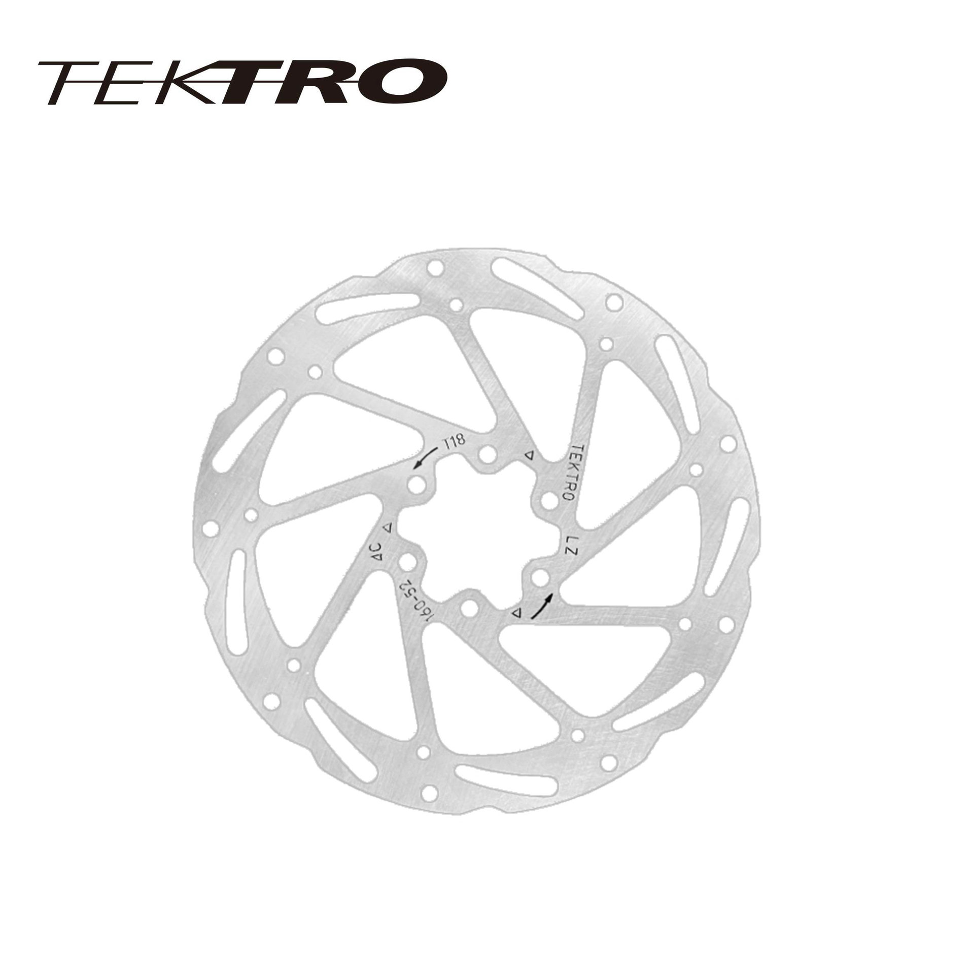 Tektro ดิสก์ยันหาว รุ่น Tr-52 ดิสก์สเตนเลส ขนาดเส้นผ่านศูนย์กลาง 160/180/203 มม. ดิสก์จักรยานแบบหนา