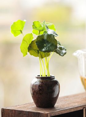 复古陶瓷茶宠迷你小花茶茶具器玩摆件精品茶桌小创意摆设摆件装饰