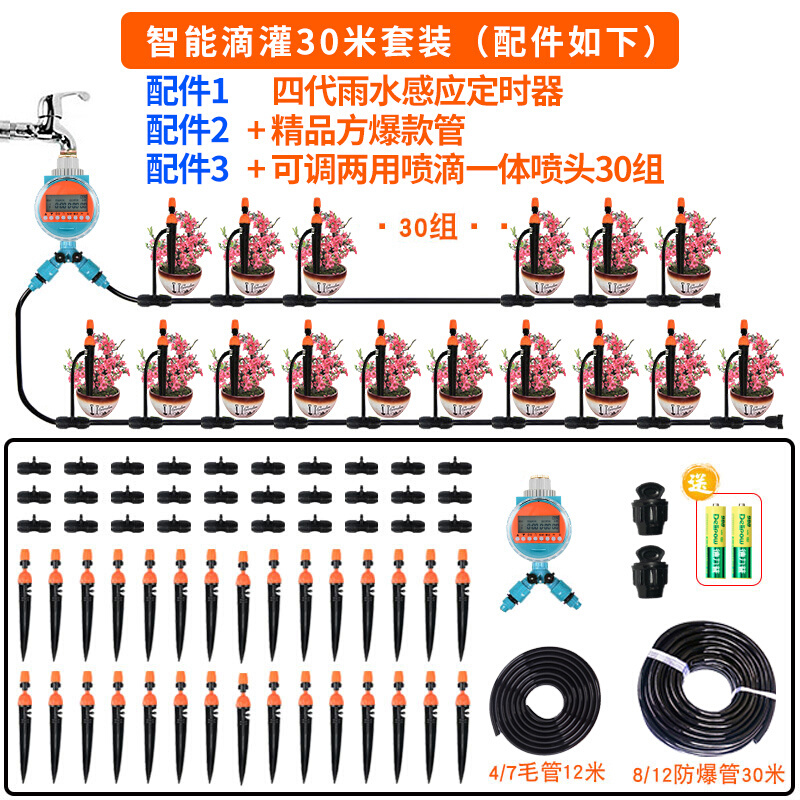 四代自动定时浇花器智能浇水灌溉系统农家用阳台花园滴灌雾化喷淋 - 图2