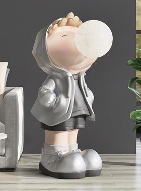 男孩客厅装饰大型落地摆件家居饰品电视柜旁边卧室灯乔迁新居礼品