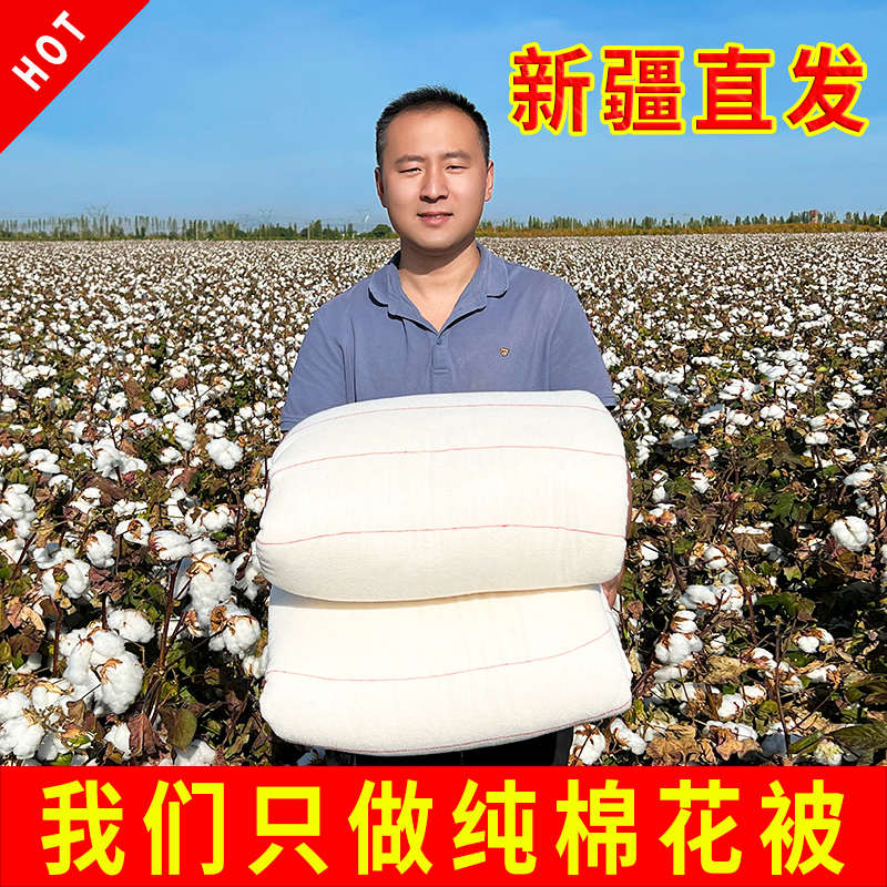 新疆长绒棉花被纯棉被子全棉被芯棉絮床垫被褥子加厚保暖学生冬被,淘宝优惠券,粉丝福利购,淘宝优惠卷
