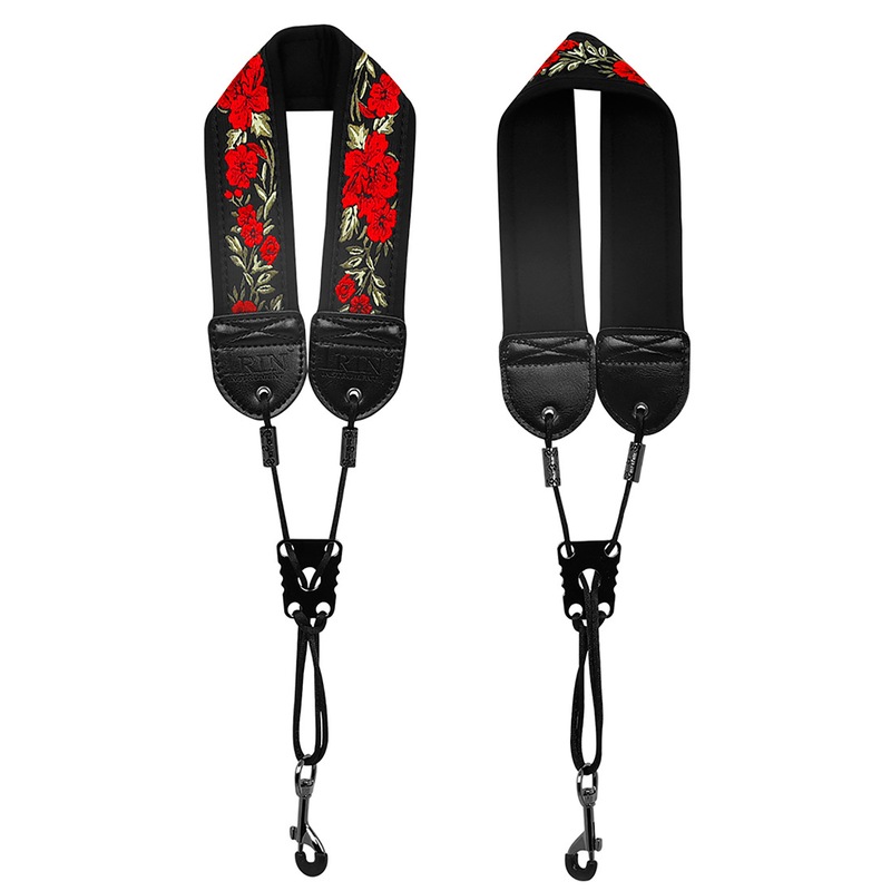 萨克斯背带高中次中音萨克斯肩带加调节带挂带刺绣吊带脖棉背带可 - 图3