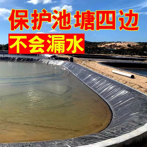 鱼塘防渗膜蓄水池防水布养殖护坡专用土工膜抗老化塑料布加厚地膜