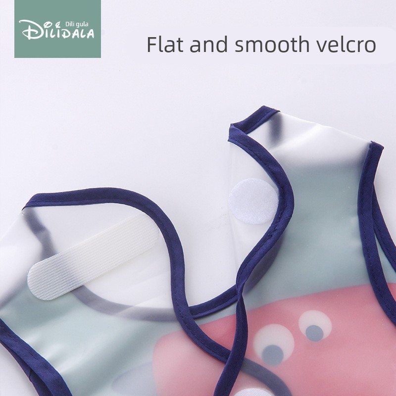 Baby eating bib waterproof dirty smock super soft vest style sleeveless children's large bib rice bag pocket artifact