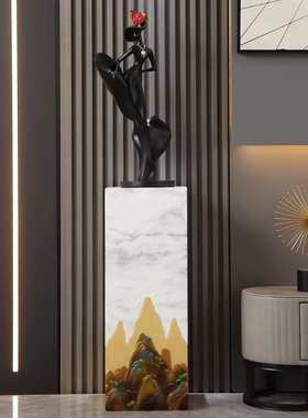 现代创意雕塑人物摆件落地高档大堂客厅玄关电视柜沙发旁艺术摆件