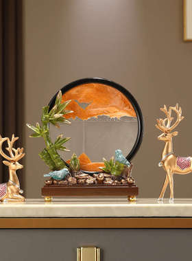 节节高升富贵竹子流沙画摆件客厅办公室装饰乔迁礼品搬家老师礼物