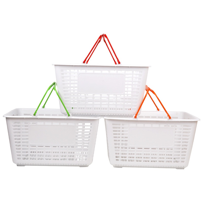 厂家手提超市购物篮便利店零食筐水果店篮子商场塑料手提篮商用 - 图3