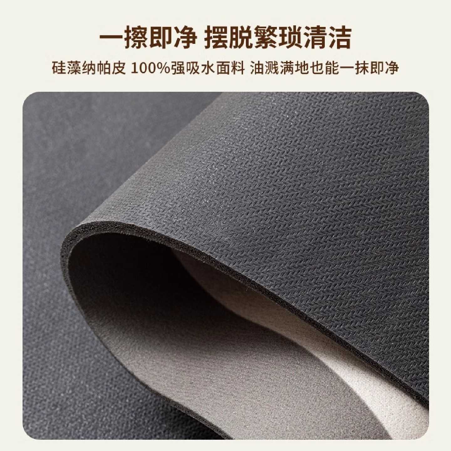 L-shaped kitchen floor mats are non-slip, oil-proof, wipeable and wash-free door special waterproof foot mats, diatom mud absorbent carpets