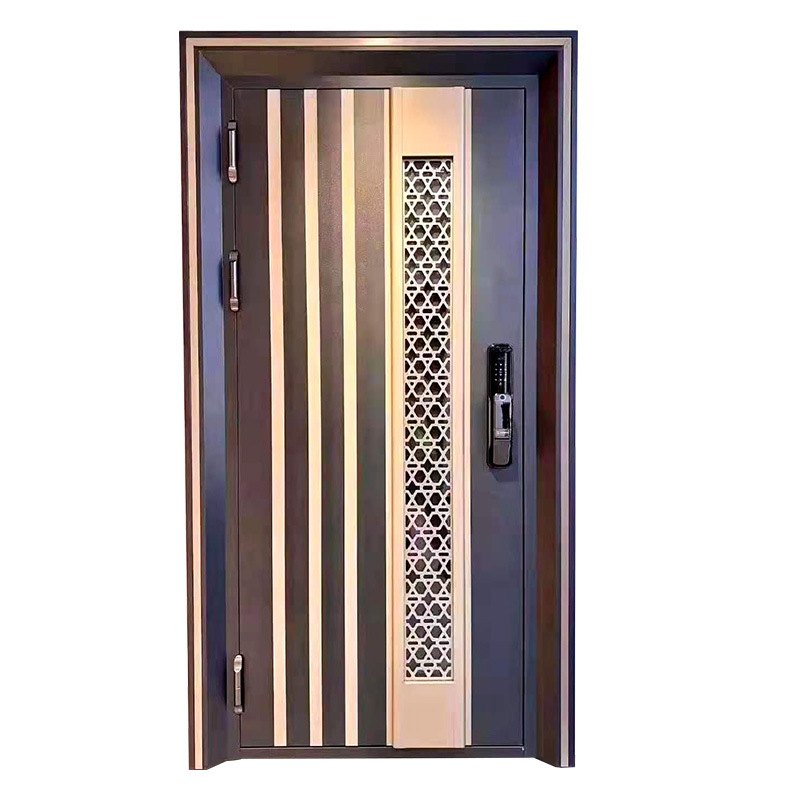 定 制款不锈钢智能门锁防盗门农村家用进户门 隔音防火可视门中门 - 图0