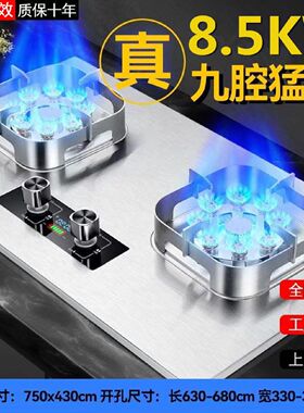 正品猛火定时煤气灶液化气天然气燃气灶家用灶嵌入台式灶炉头猛火