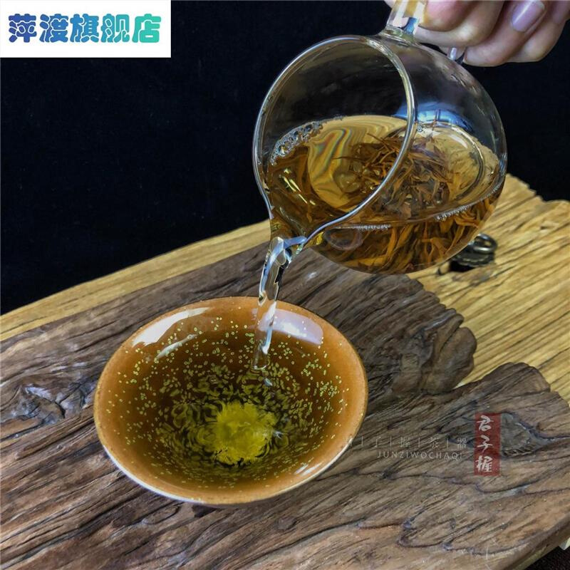 建盏龙窑柴烧铁锈回蓝主人杯茶杯花月夜复古茶盏开片冰花单杯-图2