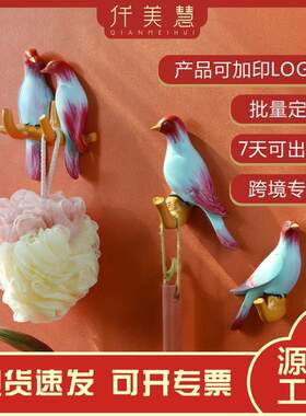 批发强力粘钩创意门后挂钩免打孔树脂动物装饰挂衣钩壁饰衣钩