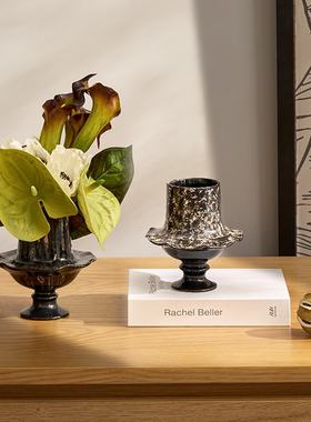 轻法式中古花瓶高级感陶瓷小花器复古情绪稳定摆件摆花艺装饰陈列