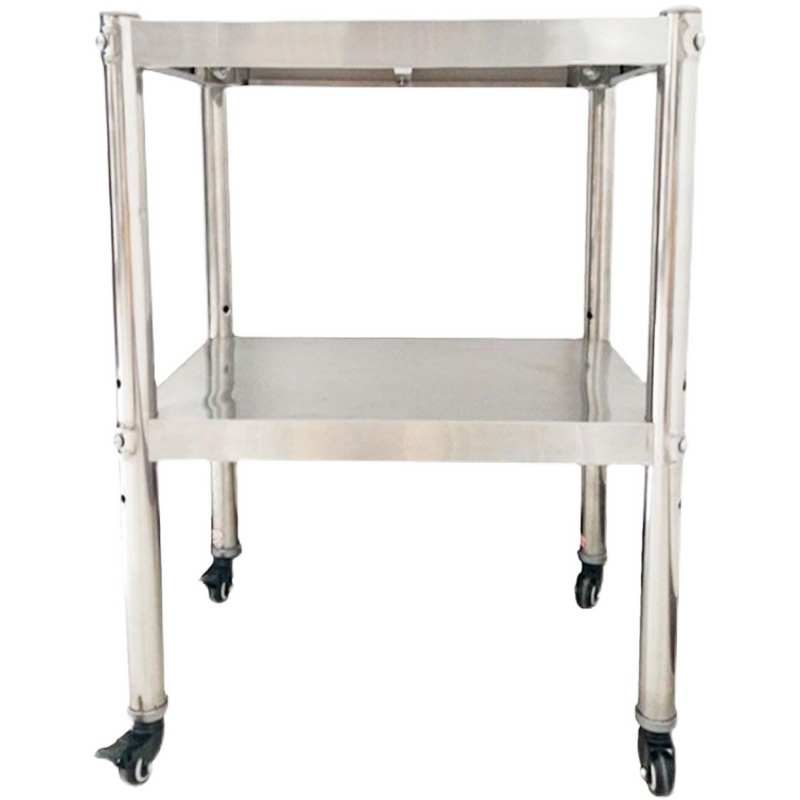 带静音万向轮不锈钢厨房置物微波炉烤箱收纳架子可移动两层手推车 - 图3