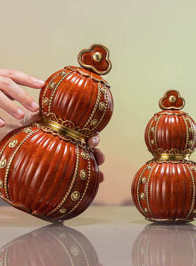 朱炳仁铜 吉彩喜乐葫芦瓶 家居装饰客厅玄关办公桌送礼葫芦摆件