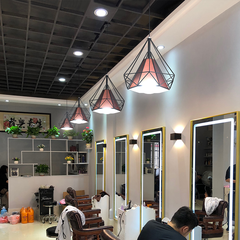 美发灯光理发店专用灯超亮创意发廊店铺吊灯商用个性烧烤店奶茶灯