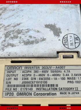 【问价】变频器3G3JVA40071.1KW