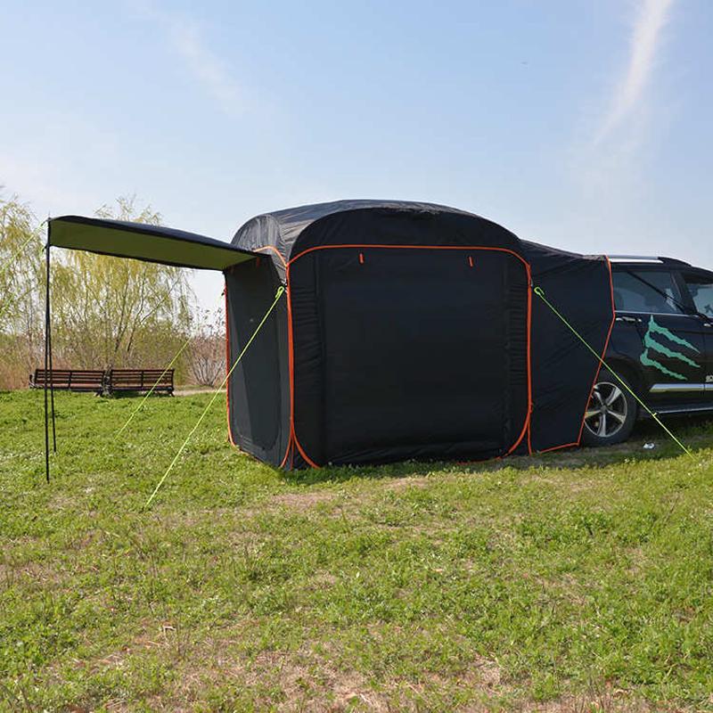 钢丝款免搭建速开车尾帐篷 自驾游延伸款车边侧帐车顶天幕帐篷 - 图1