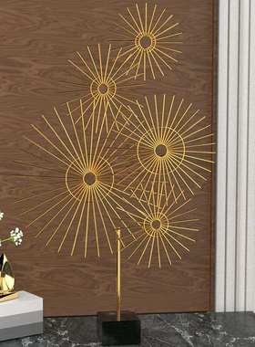 太阳花轻奢艺术摆件客厅玄关电视柜家居工艺装饰品搬新家乔迁礼物