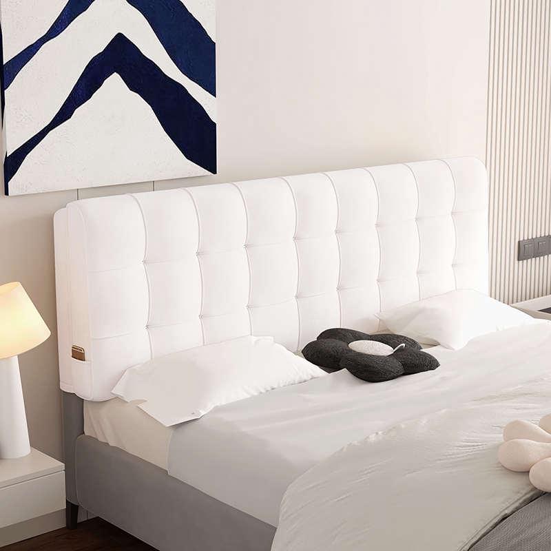 【柏妮朵】黑色高级感床头靠垫榻榻米无床头板软包床上靠枕大靠背 - 图0