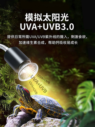 乌龟晒背灯用品uvb灯加热灯乌龟灯uva爬宠灯陶瓷全光谱太阳灯宠物