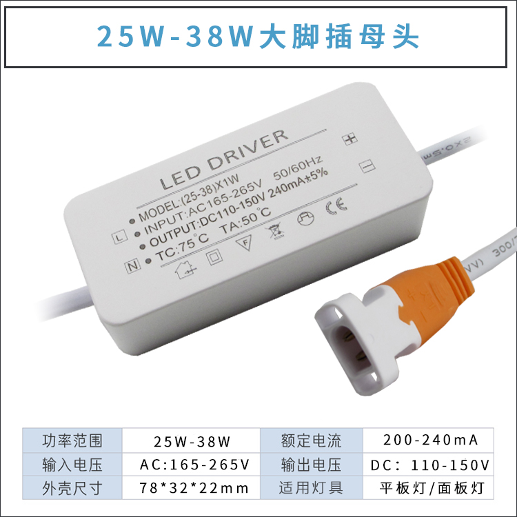 led平板灯驱动电源38W48W60W直发光平板灯驱动器driver恒流镇流器 - 图0