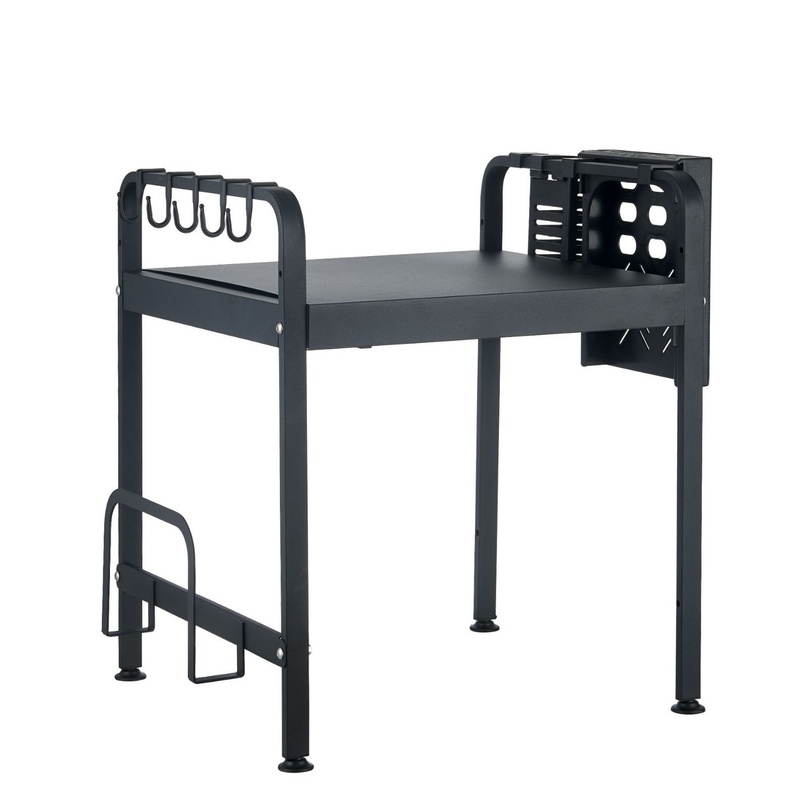 厨房微波炉置物架可伸缩家用多层烤箱支架桌面台面电饭煲收纳架子 - 图2