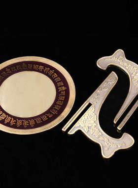 龙座准提镜藏传用品平面镜铜镜准提佛母镜多款