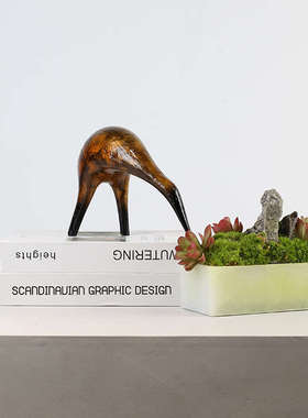 创意简约抽象艺术摆件家居客厅桌面茶几样板间几何动物雕塑装饰