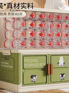 儿童玩具摆件收纳柜宝宝衣服收纳箱杂物零食手办公仔收纳柜储物箱