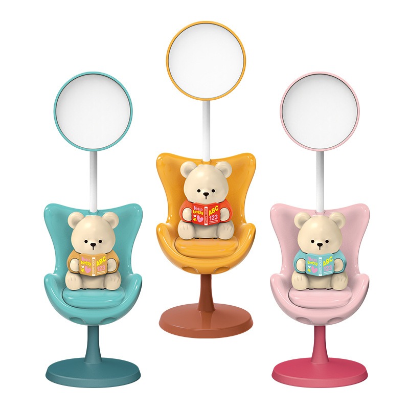 可爱卡通萌熊公仔桌面儿童礼品小夜灯卧室迷你小型批发台灯充电 - 图3