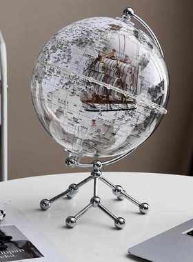 透明地球仪摆件轻奢高档客厅高级装饰品高端大气上档次现代简约大