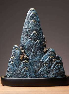 中式创意假山石摆件乔迁客厅商务桌面开业装饰玄关礼物布置办公室