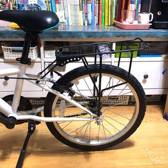 Estante para bicicleta plegable de 16-20 y 22 pulgadas, estante trasero para scooter, puede transportar personas, estante para ropa, freno de disco, freno en V, universal