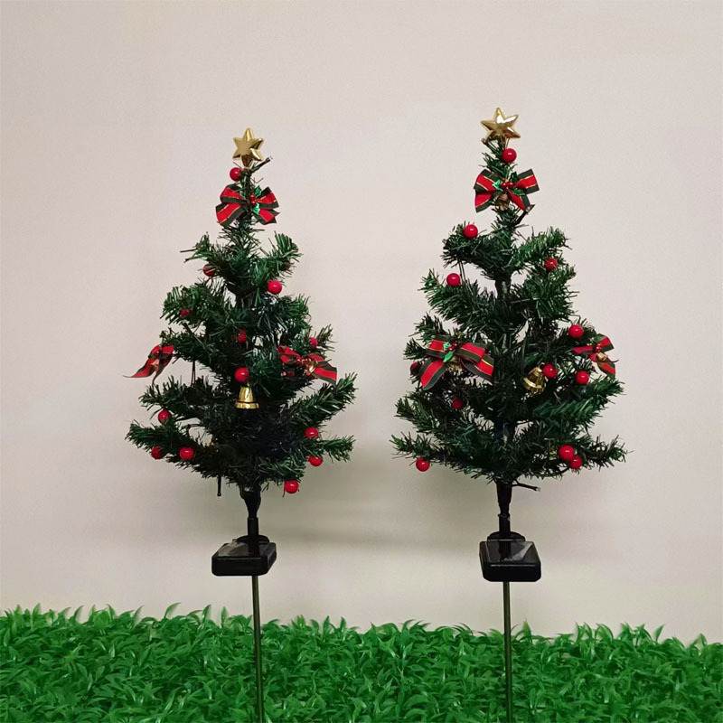 跨境爆款太阳能圣诞树灯草坪灯灯花园装饰圣诞树庭院圣诞地户外插 - 图2