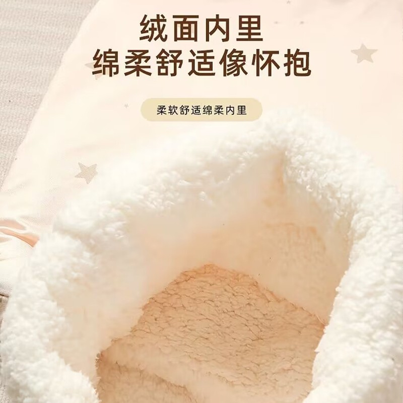 猫窝四季通用猫咪睡袋冬季保暖钻洞猫咪床半封闭式小猫睡觉用垫子 - 图2