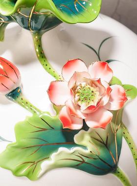 金玉满堂新中式客厅玄关电视柜角几家居装饰品新房高档大摆件乔迁