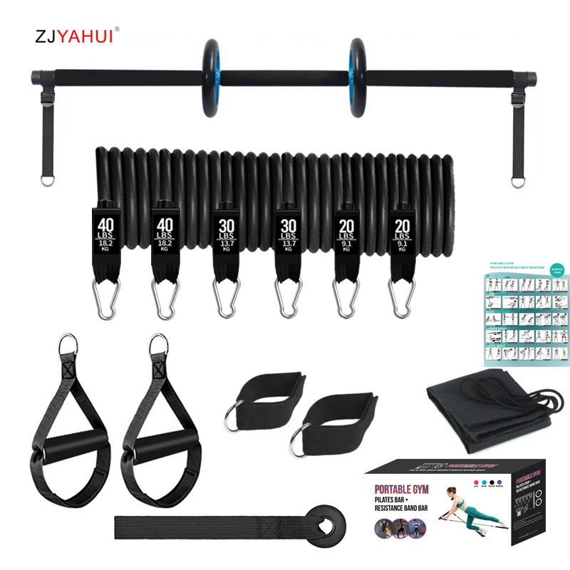 拉力器菩提棒瑜珈轮健身带家男弹力带胸肌弹力训练器拉力器阻力绳 - 图3