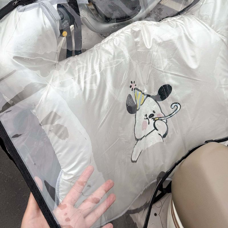 电动车挡风被防雨罩透明加大加厚摩托车车头前挡防尘防水保护罩 - 图1