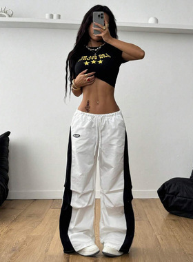 Z 42134 Women's High Waist Pants 女式高腰阔腿运动裤跨境