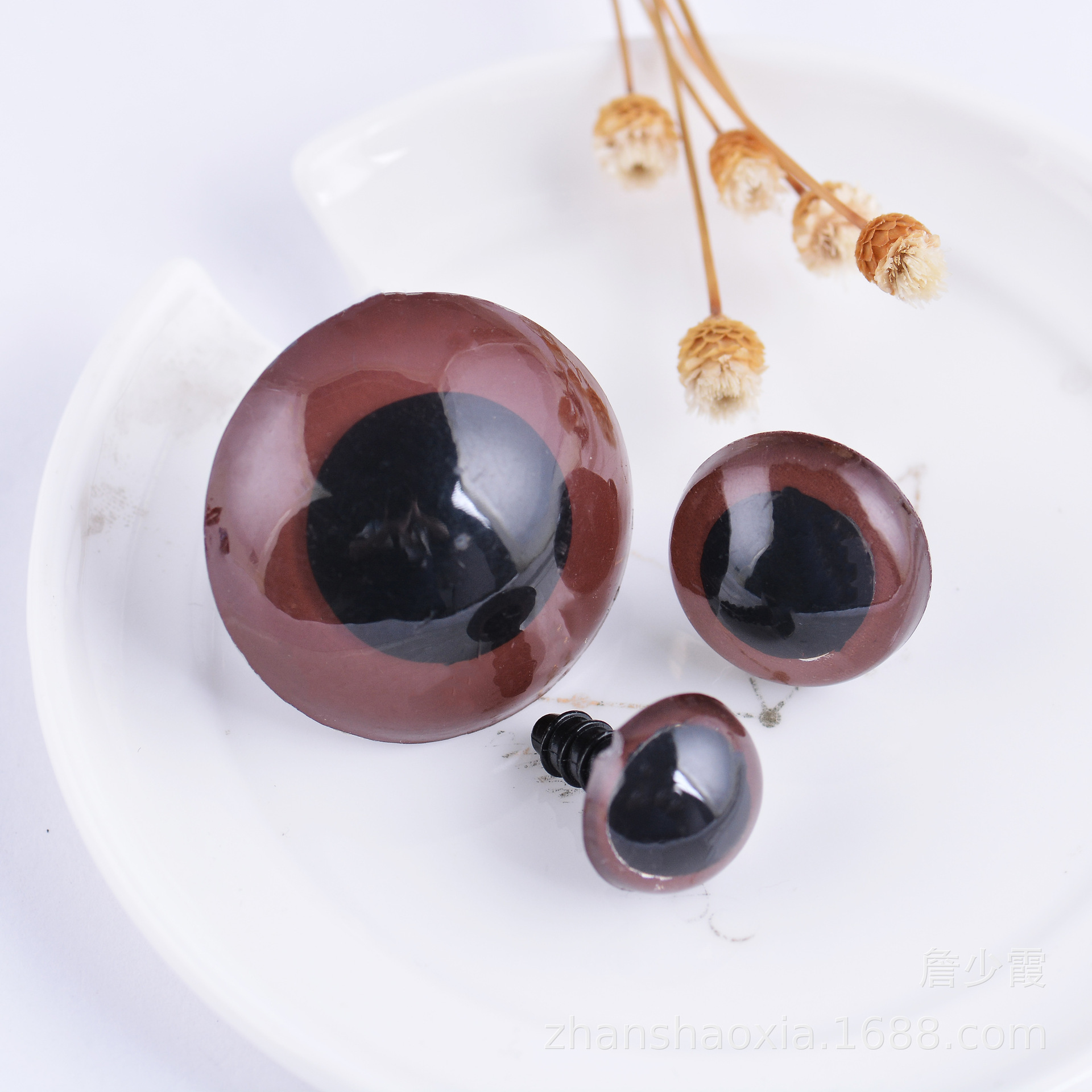 ตุ๊กตาหมีเท็ดดี้หลากสเปค ตาและจมูกแบบการ์ตูน พร้อมข้อต่อ สำหรับงาน DIY อุปกรณ์เสริม สีน้ำตาล ตาคริสตัล