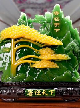 一帆风顺帆船假山工艺品摆设家居客厅电视酒柜小装饰品摆件新中式