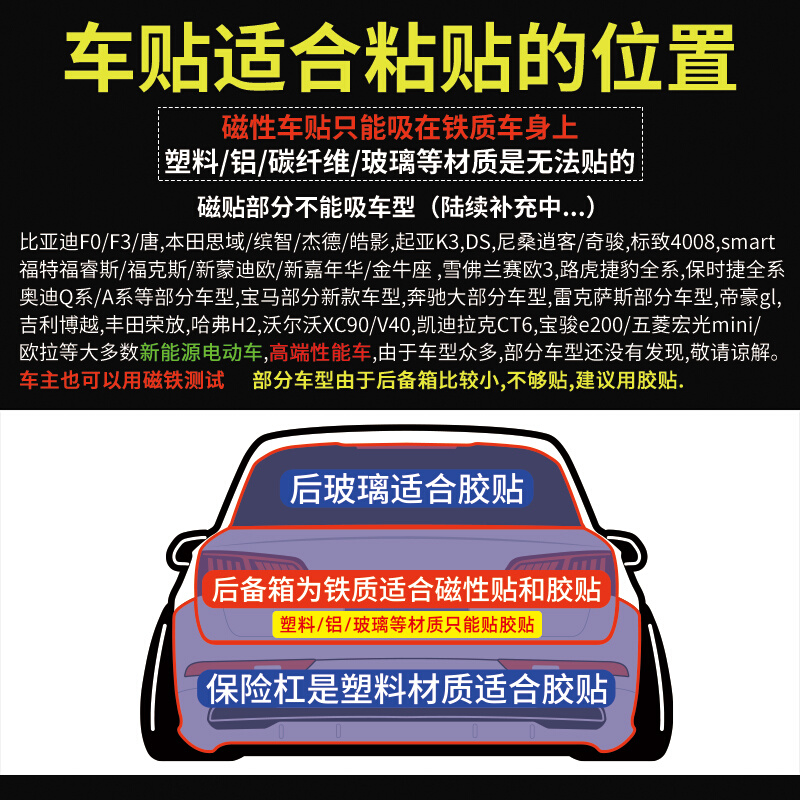 汽车标准实习标志磁性贴纸女司机新手上路驾驶黄色交管车贴 - 图2