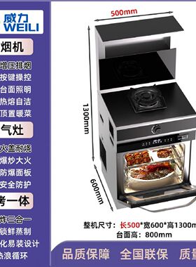 威力正品单灶集成灶500mm60cm小户型家用厨房电磁炉消毒柜一体灶