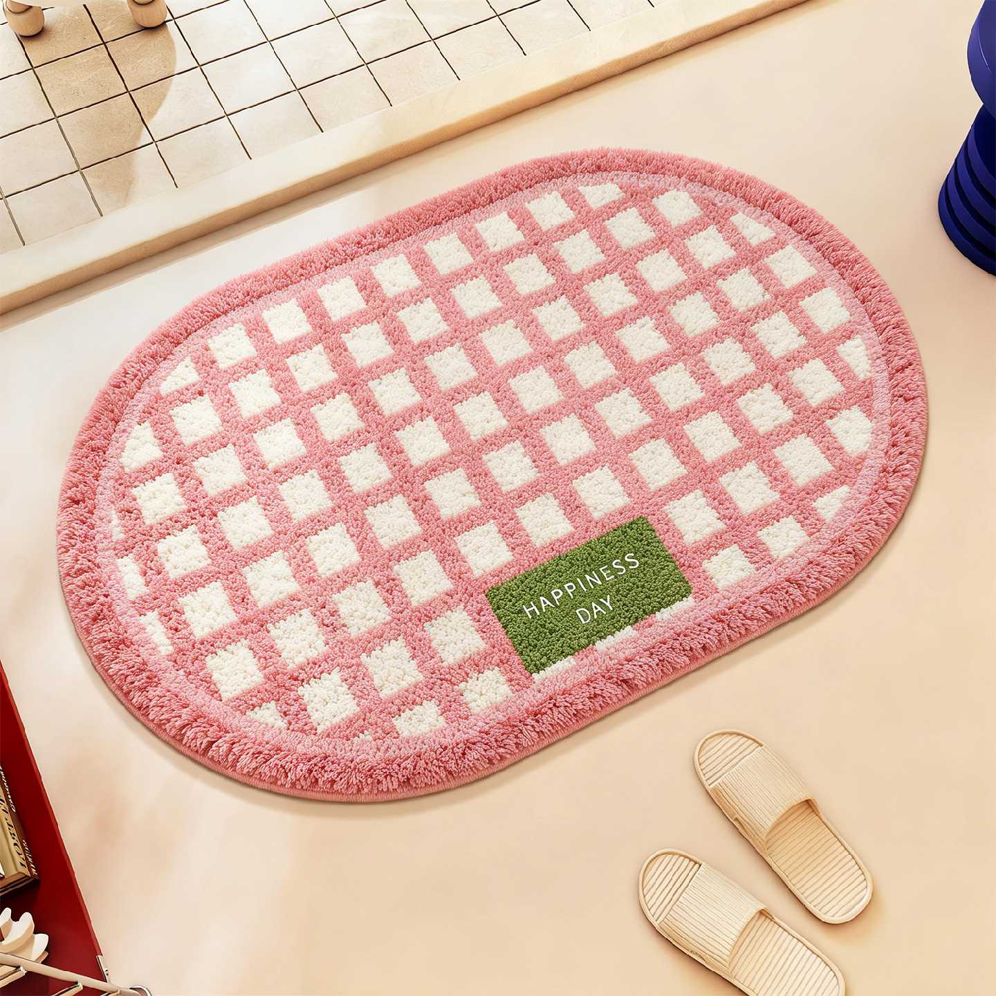 Bathroom floor mat 2026 light luxury bathroom door non-slip mat household toilet bathroom shower room quick-drying carpet