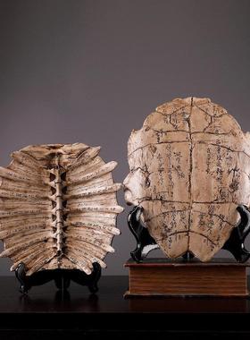 恐龙复古摆件工艺品创意壁挂软装饰品办公室桌面小摆设品甲骨文