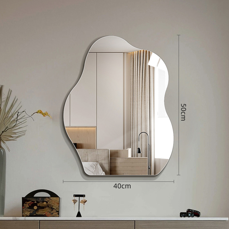 轻奢云朵化妆镜壁挂卧室梳妆台网红镜子挂墙式高清桌面异形梳妆镜