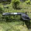 Luben outdoor equipment camping IGT multi-function table lift folding table picnic tea two-unit combination set