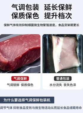 厂家直销气调保鲜包装机充氮气生鲜肉熟食台式海鲜密封自动封盒机