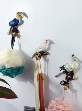 批发钥匙挂架壁挂门口玄关小鸟墙上挂钩免打孔创意装饰挂衣钩